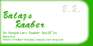 balazs raaber business card